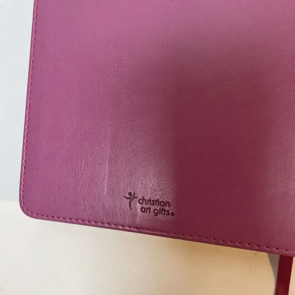 Know the Plans Classic Lux Leather Journal Book in Pink Jeremiah 29:11 Christian
